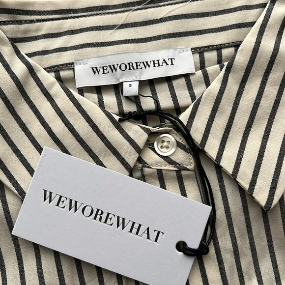 NWT REVOLVE We Wore What sleeveless popover top pinstripe S - Picture 5 of 8